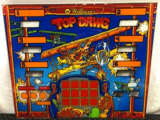 Nos Williams Top Dawg Shuffle Bowler Bowl Pinball Machine Game Backglass