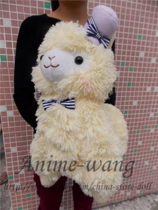 Japan Amuse Arpakasso Alpacasso Alpaca Yellow 14 " Plush Toy With Hat Adorable