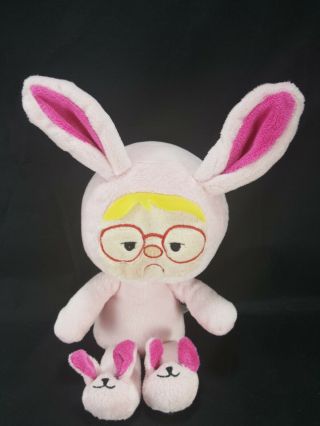 A Christmas Story Ralphie Pink Bunny Pajamas Plush Stuffed Toy 9 " Sitting