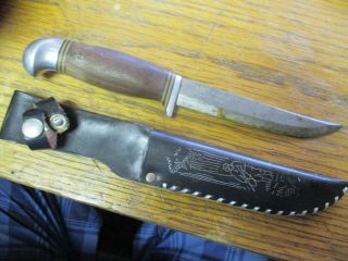 Vintage Sandvik Lamitnated Steel Sweden Hunting Knife