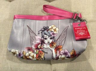 Euc Harveys Seatbelt Bags Tinkerbell Tink Disney Couture Clutch Wristlet Wallet