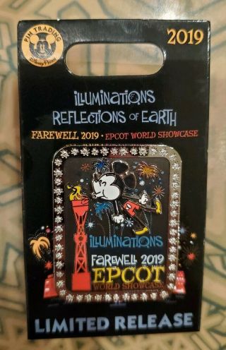 Disney Epcot Trading Pin Farewell To Illuminations Mickey Limited Release