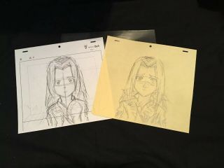 Naruto Sakura Anime Production Sketch Set Of 2 Not Cel
