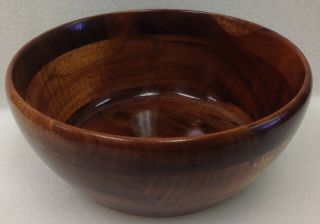 Vintage Koa Wood Bowl - Irving C Everett Kauai 8.  5”
