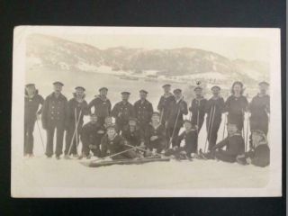 Wwi German Navy Sailor Group Photo Postcard