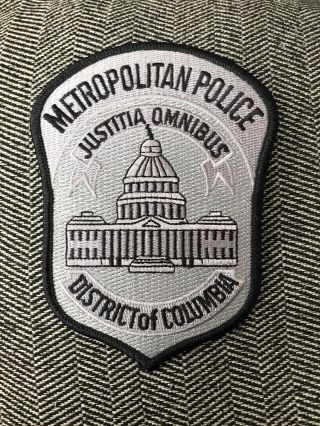Washington Dc Metropolitan Police Department Officer Patch Mpd Silver Subdued K9