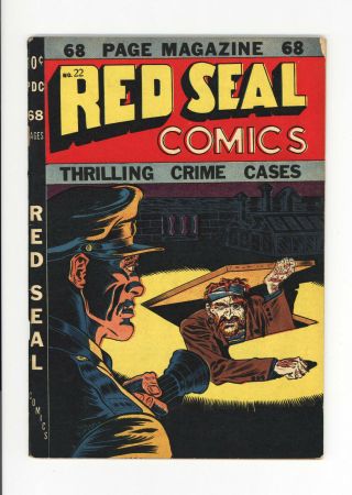 Red Seal Comics 22 Vg/fn 5.  0 Unrestored - Rare - Black Dwarf,  Rocketman - 1947