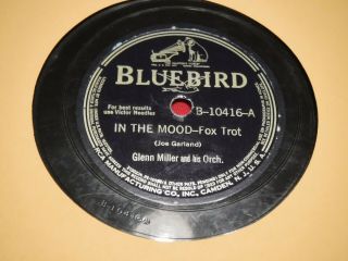Glen Miller Bluebird 10416 78 Rpm In The Mood I Want To Be Happy 1939 10 " Jazz