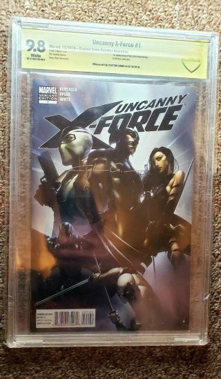 Uncanny X - Force 1 Cbcs Ss 9.  8 Crain Variant Signed By Clayton Crain Not Cgc