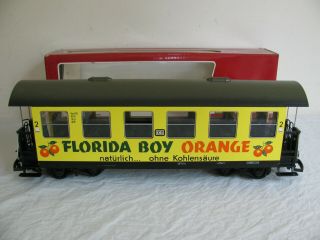 Vintage LGB Lehmann G Scale Florida Boy Orange Passenger Car 3072 VG 2