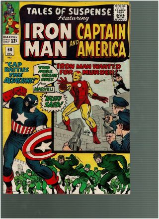 Tales Of Suspense 60 Captain America Iron Man Black Widow 2nd App Hawkeye Vf -
