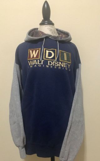 Wdi Disney Imagineering Cast Exclusive Hoodie L Large Sweatshirt Sweater Rare