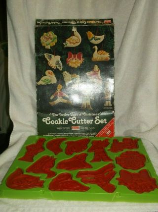 Chilton Housewares Vintage 1978 The Twelve Days Of Christmas Cookie Cutter Set