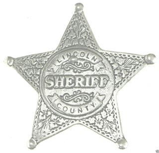 Sheriff Police Badge Lincoln County Old West Obsolete Made In Usa 16