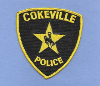 Wyoming - Cokeville Police Dept - Cowboy On Bucking Bronco - 550 People