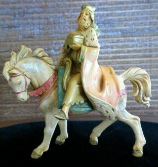Fontanini 1992 Italy 5.  5 " Large Wise Man On Horse Nativity Creche Figurine