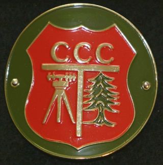 Ccc Civilian Conservation Corps Walking Stick Hiking Medallion Staff