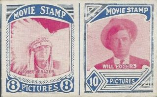 Vintage Movie Stamp Pictures,  Robert Frazer And Will Rogers