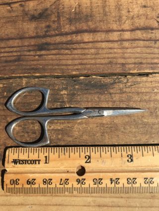 Vintage Metal Shears Scissors Crafts Aluminum Finger Holes ?
