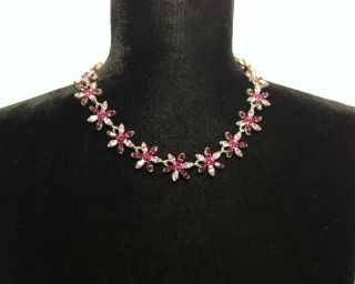 Heidi Daus Vintage Floral Crystal Necklace | Adjustable Length Choker