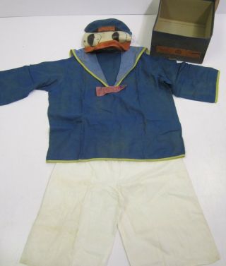 Vtg C 1940s Donald Duck Disney As Fishbach Spotlite Costume Ben Cooper Halloween