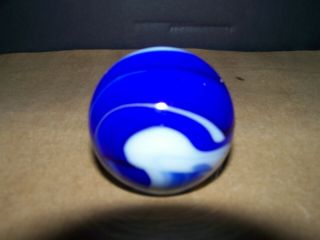 Vintage Akro Agate Slag Glass Blue And White Marble Gear Shift Knob,  Rat Hot Rod