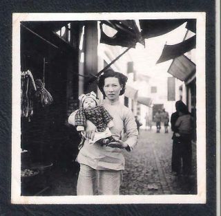 Real Photo China Portugal Macau Macao Coloane Macaense Woman With Her Baby 1950
