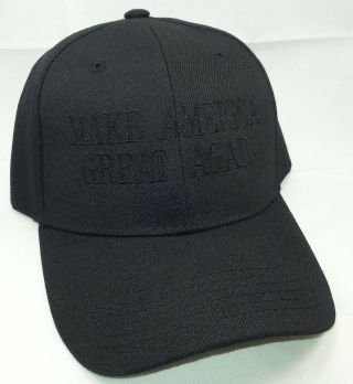 Make America Great Again - Donald Trump 2016 Hat Cap Black W/black Emb - Republican