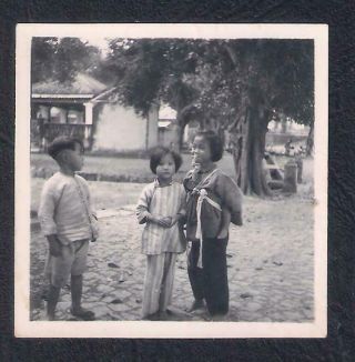 Real Photo China Portugal Macau Macao Macaense Children Smoking 1950