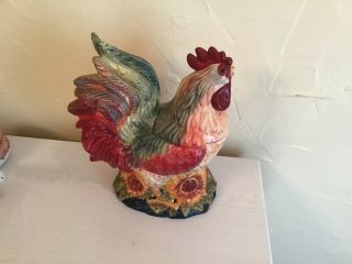 Certified Int’nl.  Susan Winget Rooster Cookie Jar 13”tall