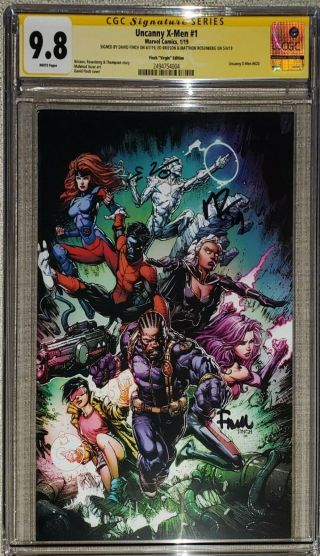 Uncanny X - Men 1 (1:200 Variant) Cgc Ss 9.  8 Signed Finch,  Rosenberg,  & Brisson