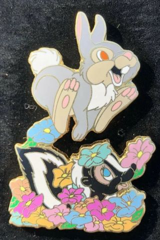 Disney Thumper Jumping Over Flower Pin Orig.  Package