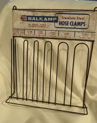 Vintage Napa Balkamp Hose Clamp Display Rack