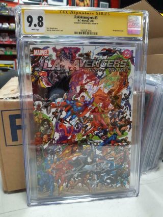Cgc Ss Jla Avengers 3 9.  8 Signed By George Perez