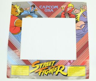 Authentic Video Game Monitor Bezel Street Fighter 1987 Capcom Arcade