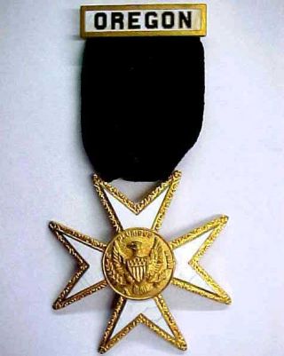 1910 Mason Knights Templar Medal - Maltese Cross - Oregon - 23