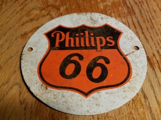 1950s Vintage Phillips 66 Lubester Tag Sign Old Gas Station Oil Farm Diesel Fuel