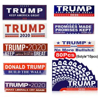 80x Donald Trump 2020 President Keep Make America Great Car Bumper Stickers Us