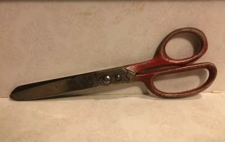 Vintage Eversharp Usa Scissors 6.  75”,  Red Handle 3” Blades