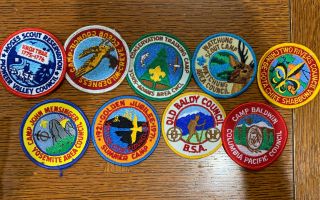 9 Bsa Patches Watchung Two Rivers Pioneer Valley York Adams Yosemite Old Baldy