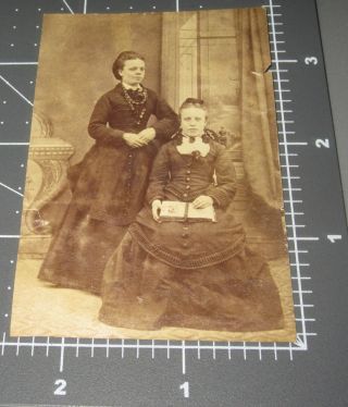 Top Photo Section Of Cdv Woman Holding Photo Album 1870 