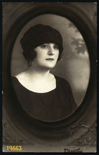 Elegant Woman In Hat,  Strange Frame,  By Diskay,  Vintage Photograph,  1920’s