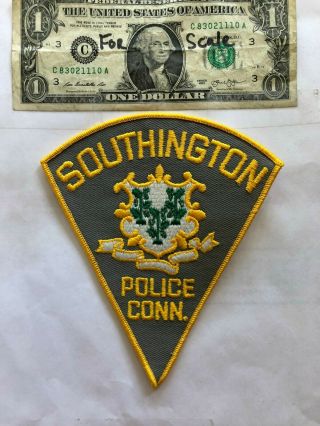 Southington Connecticut Police Patch Un - Sewn Great Shape