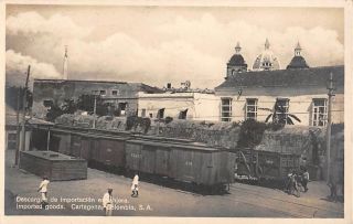 Cartagena,  Colombia,  Railroad Cars Ready To Be Unloaded,  Real Photo Pc C 1930 