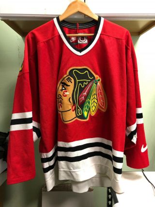 Xlarge Vintage Nike Nhl Chicago Blackhawks Jersey Made In Canada See
