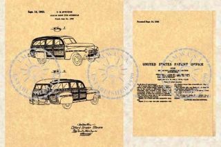 Ford Woody Station Wagon Patent - Brooks Stevens 