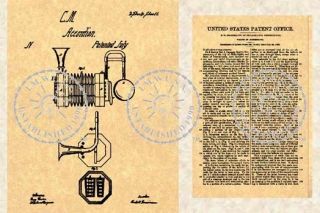 1856 Accordian/accordion - Zimmermann Patent 300