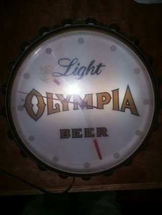 Vintage Olympia Beer Clock