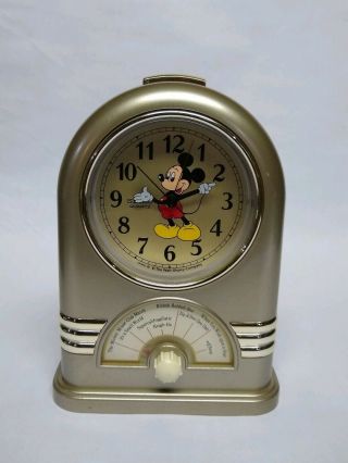 Vintage Mickey Mouse Seiko Mantle Musical Alarm Clock Jukebox - Plays 7 Tunes