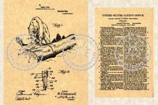 Early Us Patent For A Bear Trap - Animal Hunting 454